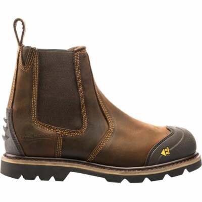 Buckbootz Goodyear Welted Safety Dealer Boot Steel Toecap, Dark Brown:  B1990SM UK