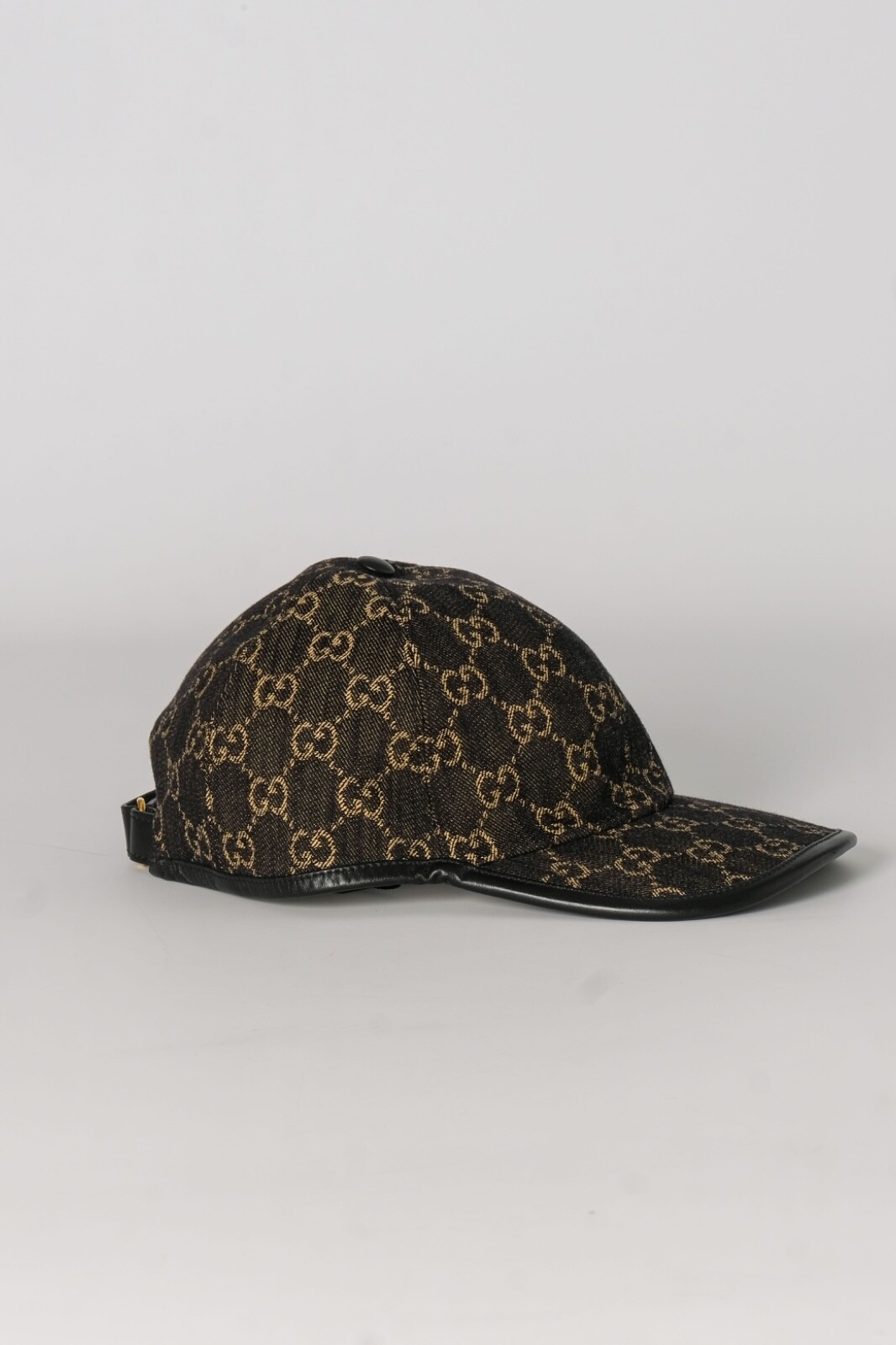 GUCCI DENIM BLACK GG MONOGRAM OSCAR BASEBALL CAP M AUTH image 2