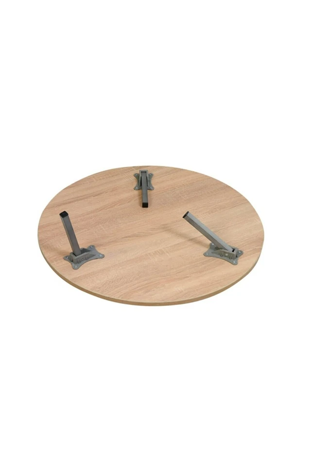 Mesa de centro redonda baja 32 pulgadas = 80 cm, mesa baja para niños, mesa baja plegable Foto 3 de 4