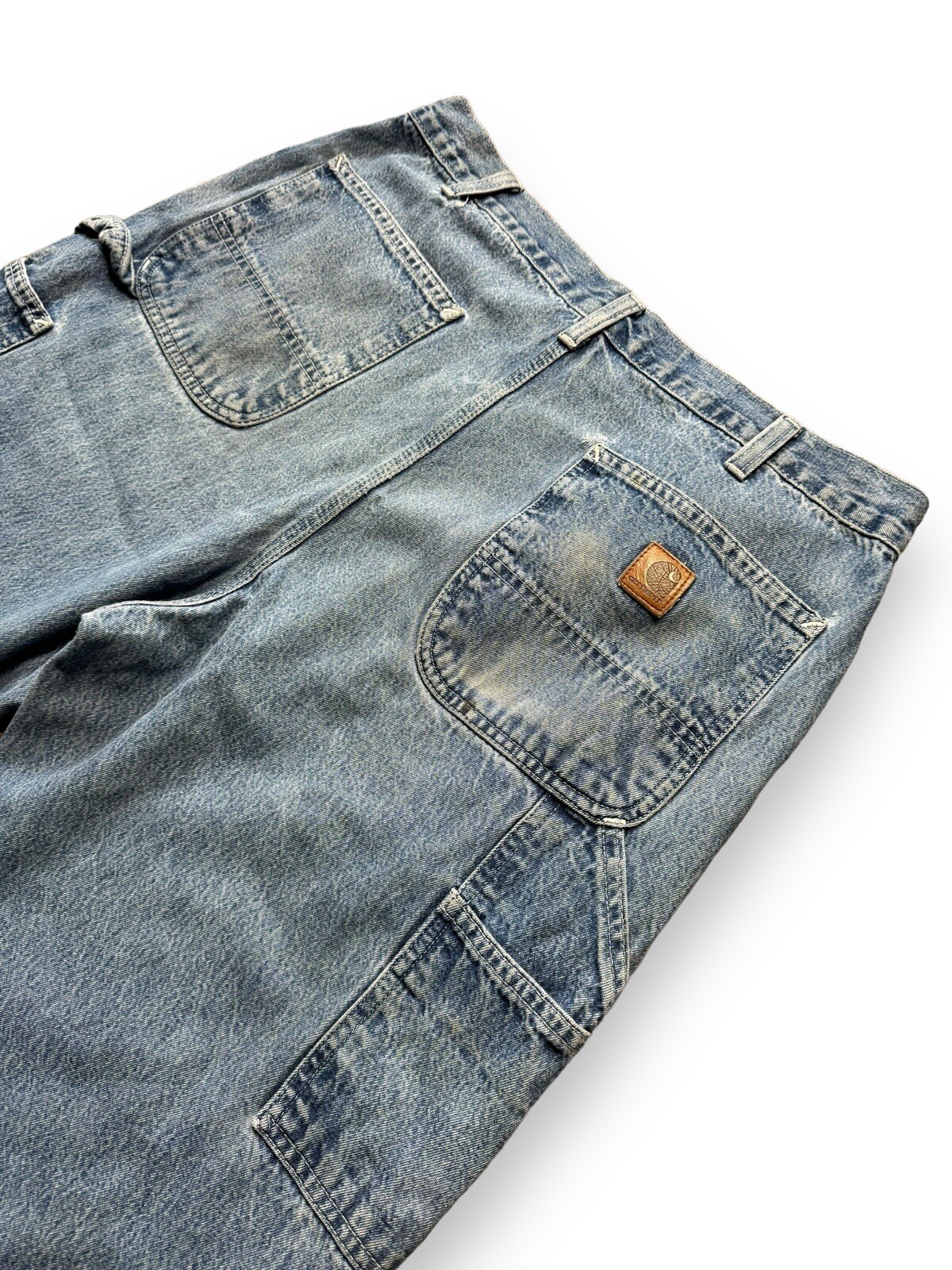 Vintage Carhartt Denim Blue Carpenter Work Jeans W36” L30” image 2