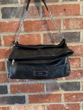 DKNY Soft Leather Convertible Purse Clutch many compartments 