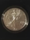 2021-W $1 American Silver Eagle Type 2 Burnished Uncirculated OGP COA