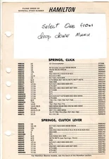 Vintage NOS Small Springs for Hamilton Watches (SELECT ONE)