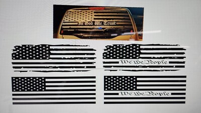 US Flag Decals Compatible with Ford Excursion Full Rear Glass. | eBay