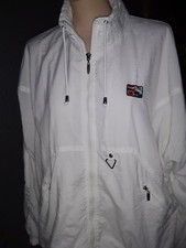 Vintage Ladies Catalina White Windbreaker Sz L Beachy