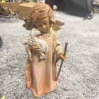 Vintage Fontanini Depose Italy Angel with Lamb Nativity Figure 1988 #562 8” — photo 1