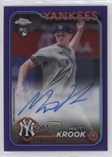 2024 Topps Chrome Rookie Purple Refractor 174/250 Matt Krook #RA-MK Auto 0hj7