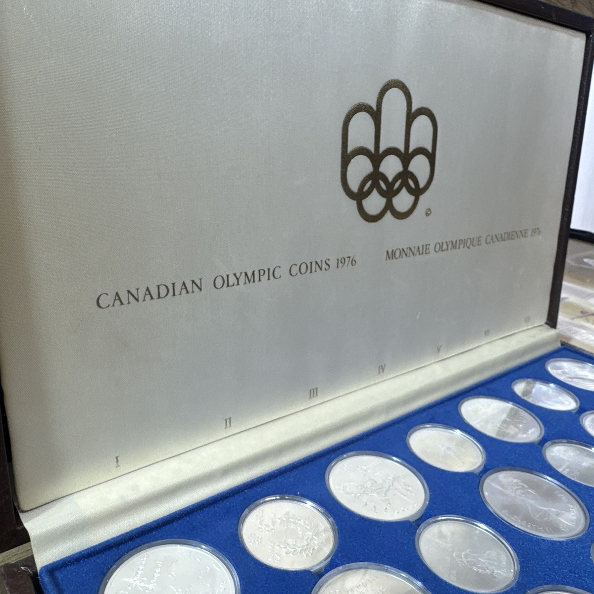 コレクション Canadian Olympic Coin 1976 Canadian Olympic Silver Coin Set 28 Coins .925 with Original