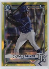 2021 Bowman Draft Chrome Yellow Lava Refractor 8/75 Ryan Spikes #BDC-63 1u6