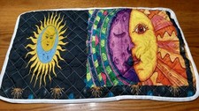Quilted Small Blanket Sun Moon Stars Pillow Sham Cover 21.5x35