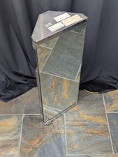 Metalkris Stainless Steel Corner Bathroom Mirror Wall Cabinet - Modernist Berlin
