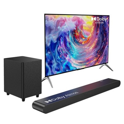 Miroir 3.1CH Dolby Atmos Soundbar for Smart TV, 390w Virtual Atomos Surround Sou