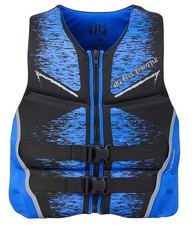 Full Throttle Men s Rapid Dry Flex-Back Life Jacket Blue Large USCG Approved