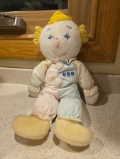 Vintage Eden Toys OBO Yellow Hat Clown PASTEL PLUSH Stuffed Animal Toy