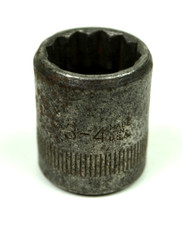 3/4" 12 Point Shallow Socket 1/2" Drive Made in USA Unbranded Vintage