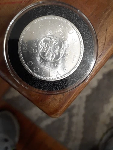 1964 Canada Silver Dollar, Uncirculated, Charlottetown Confederation 100 Years