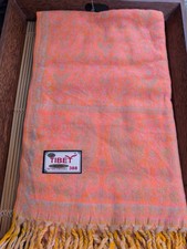 Écharpe Stole WOLL SCHAL Châle Pashmina Couverture En Laine De YAK TIBET 156A