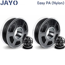JAYO 2*1KG Schwarz Easy PA Nylon 6+66 Filament 1,75mm Verzugfrei Stark Langlebi