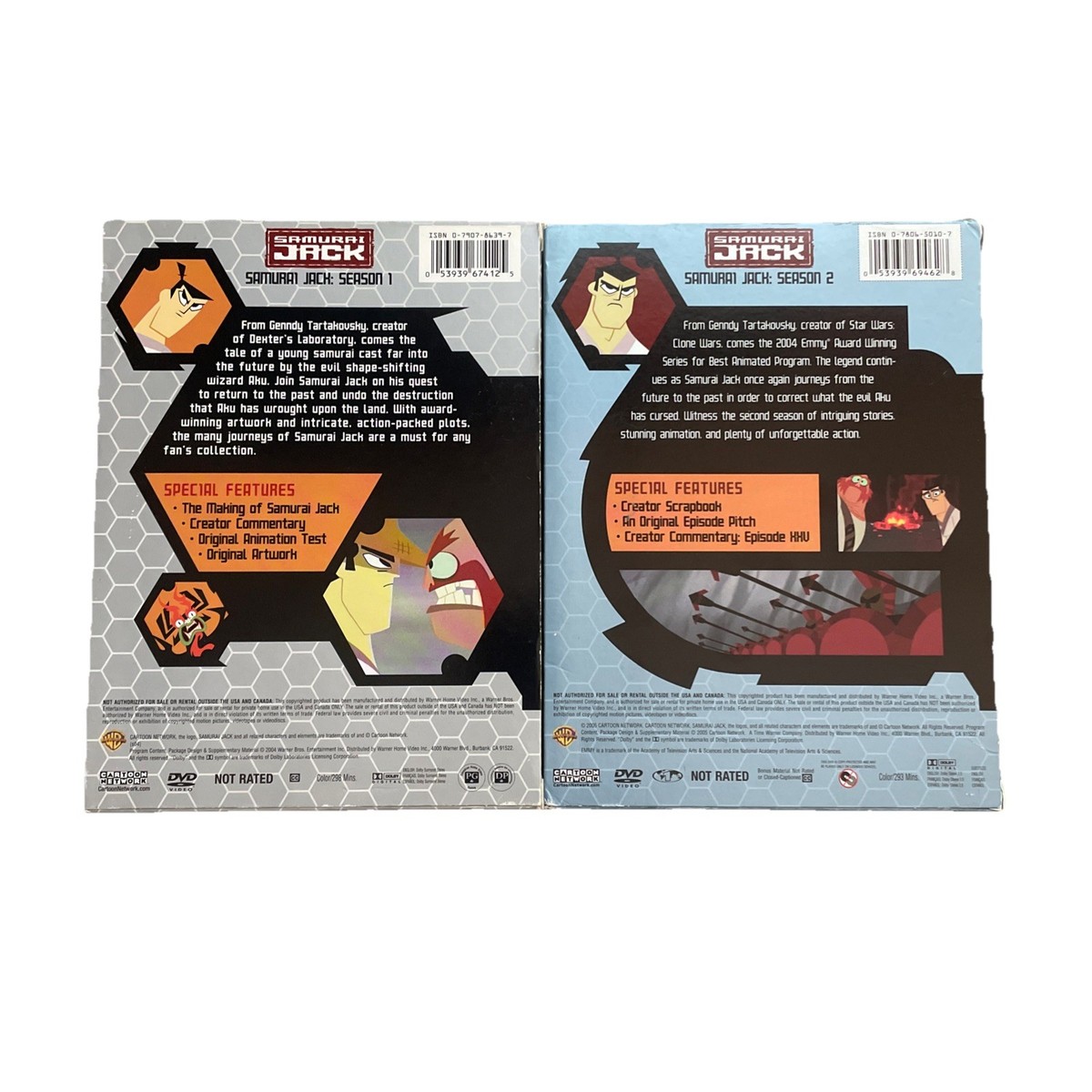 Samurai Jack Season 1 & 2 DVD 📀 - Cartoon Network Collector
