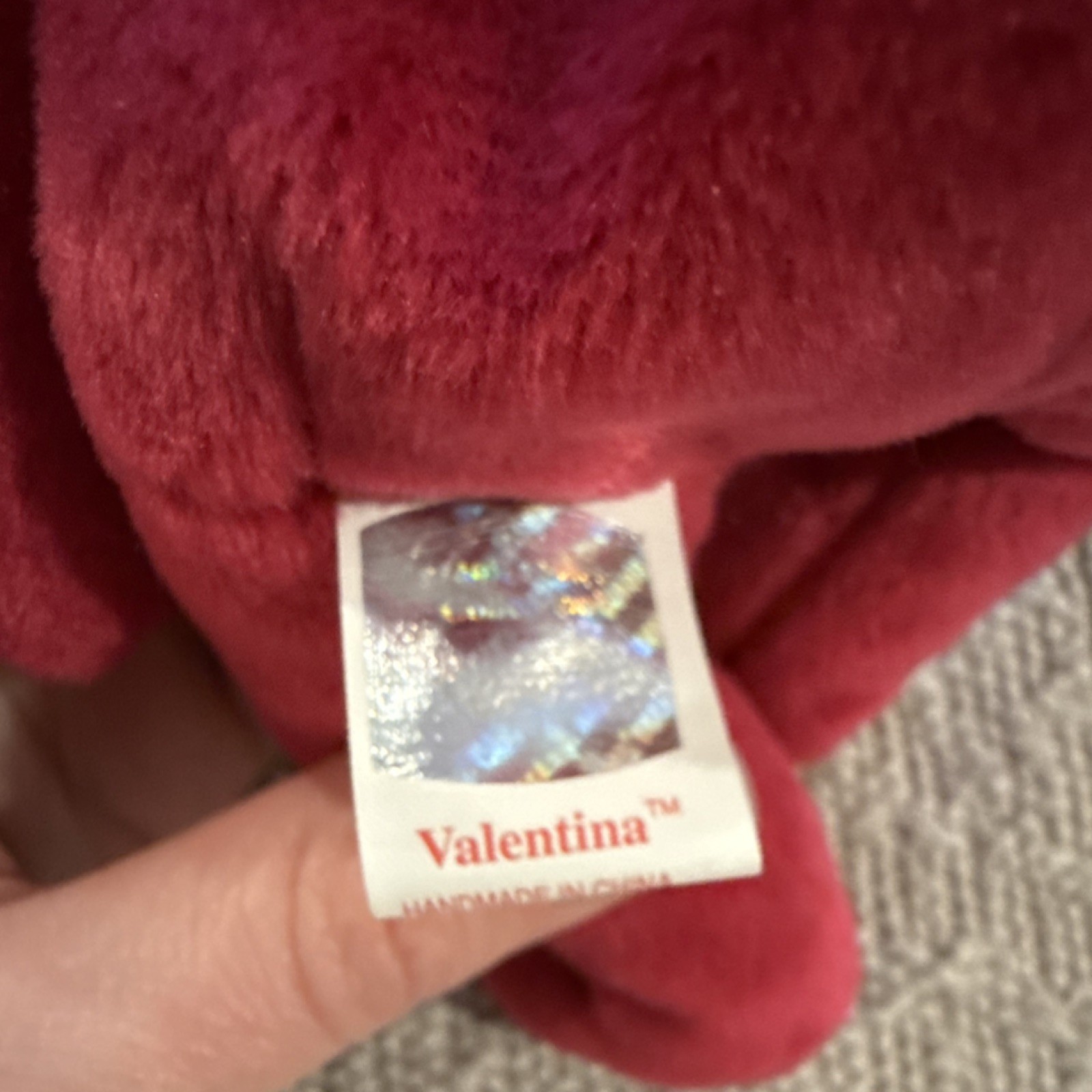 Ty Beanie Baby Valentino 1993 Valentina 1999 Retired Original Bears thumbnail 7