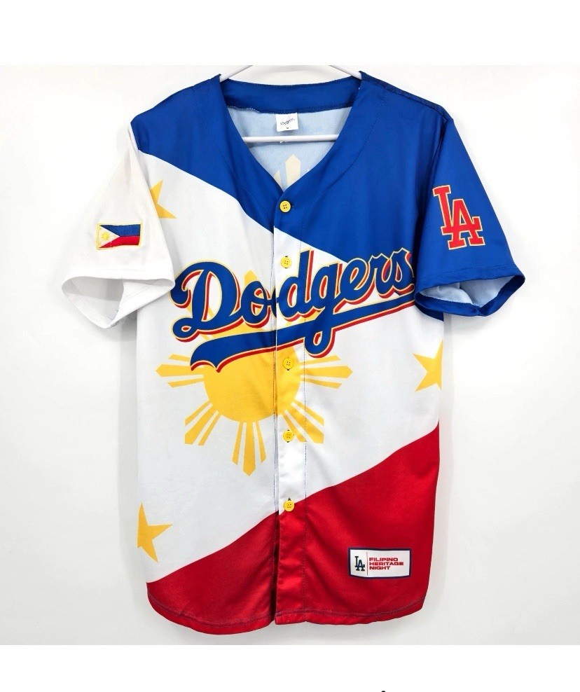 『希少！』ドジャース×Filipino Heritage Nightユニフォーム 2023 LA Dodgers Filipino Heritage Night Sun Logo Jersey XL Stadium