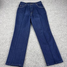 Vintage Lee Jeans Womens 14 Med 29x28 Dark Wash High Rise Riders Tapered 90s