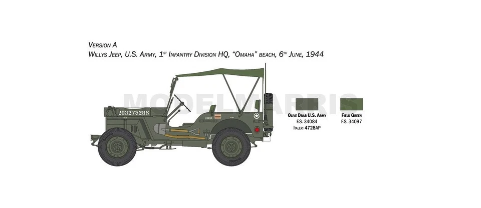 ITALERI 3635 1/24 Willys Jeep MB 80th Anniversary - Immagine 3 di 4