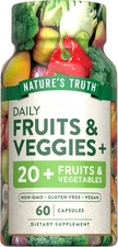 Fruits and Veggies Supplement | 60 Capsules | Whole Food | by Nature's Truth