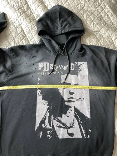 DSQUARED2 Felpa con Cappuccio Bianca Uomo Taglia L