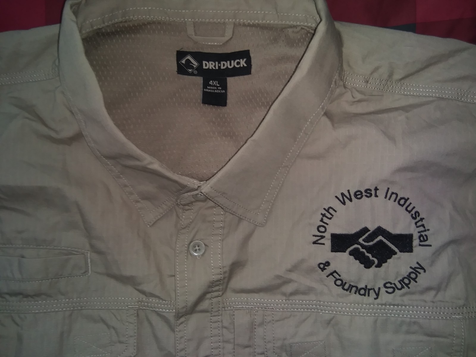 New Dri Duck Men's Shirt - Safari Style Dual Pocket Working Gear Layer Size 4XL