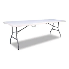 Alera PT9630G 96" x 30" x 29.25" Fold in Half Plastic Folding Table - White New