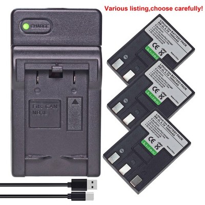 Battery or charger for Canon NB-3L PowerShot SD10 SD100 SD110 SD20 SD500 SD550