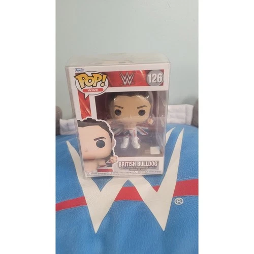 Funko Pop WWE 126 British Bulldog NEW in Box w/ Protector Davey Boy