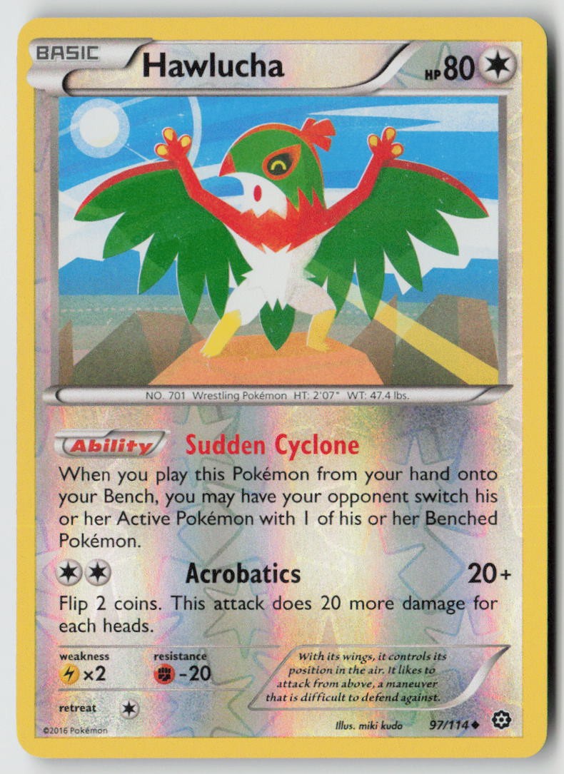 Hawlucha 97/114 - XY - Steam Siege Reverse Holo - PTCG - LP