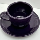 Fiesta Ware Plum Purple Coffee Tea Cup & Saucer Homer Laughlin Fiestaware