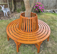 Wooden Tree Bench Circular Garden Seat Round Outdoor Patio Park Surround Bench