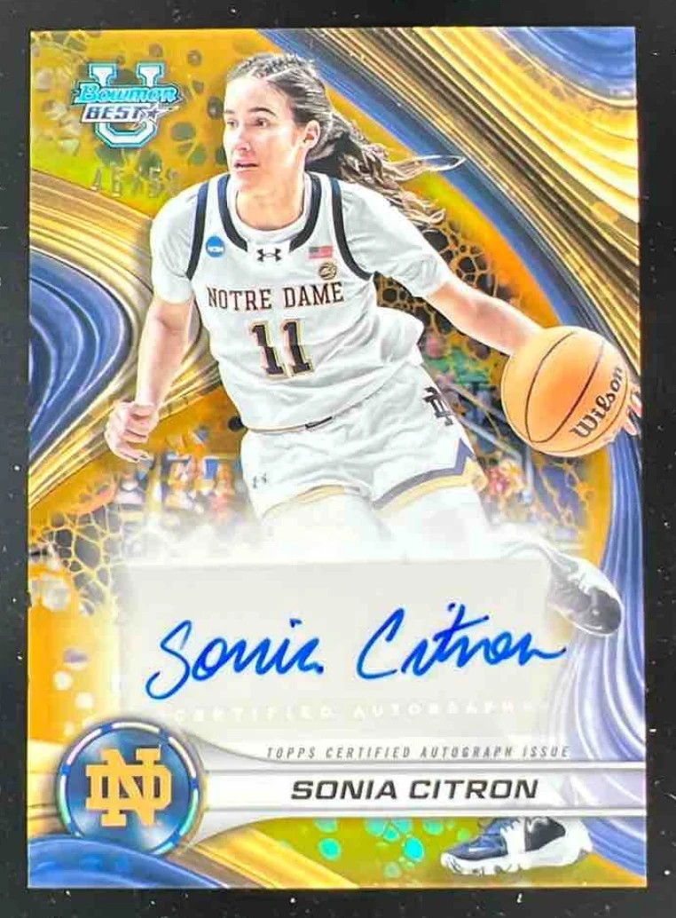 2024 Bowman Best University of 2024 Gold Refractor #B24-SC Sonia Citron Auto /50