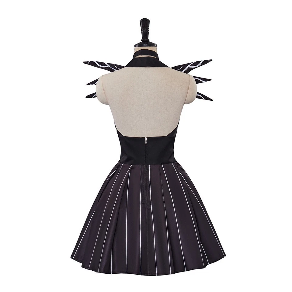 Women's Jack Skellington Halloween Performance Cosplay Costume - Image 4 of 4