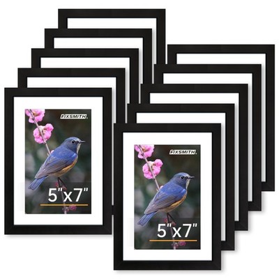 Fixsmith 5X7 Picture Frame Set Of 10 Photo Frame Bulk Hd Plexiglass Display