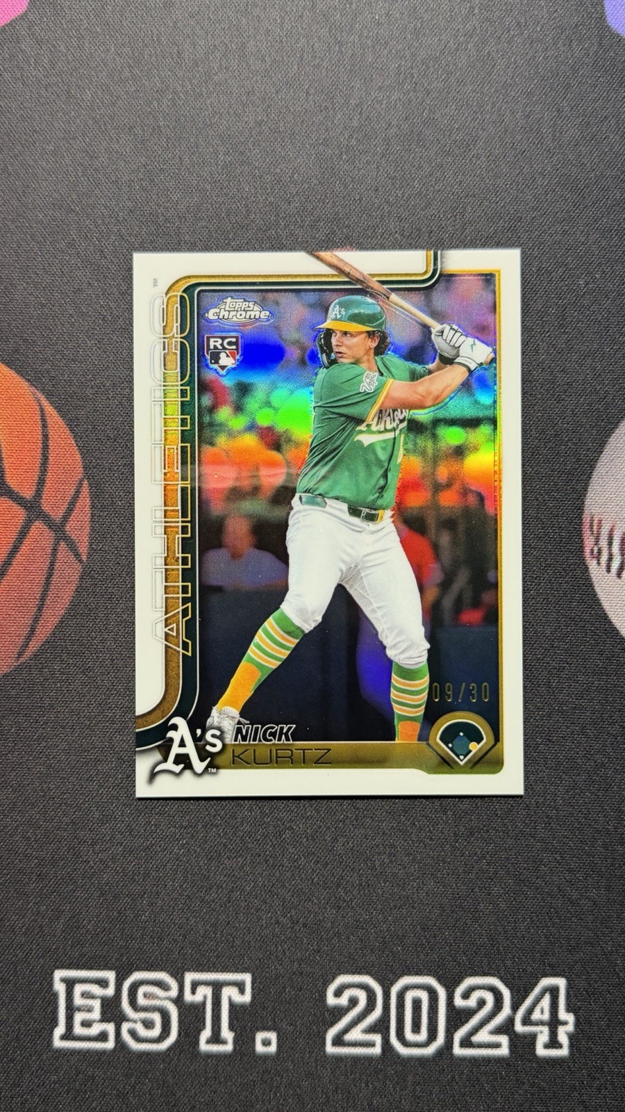 2025 Topps Chrome Update White Refractor #USC178 Nick Kurtz Rookie RC /30