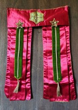 Conopee Ancien Voile De Tabernacle Doré  Tissus Velour Religieux Évêques Statue 