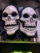 Vintage 1997 Paper Magic Group Skull Mask Lot Light Up Working But Need Tlc