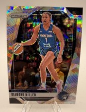 Diamond Miller Silver Cracked Ice 2024 Prizm WNBA Card #63 Minnesota Lynx A152