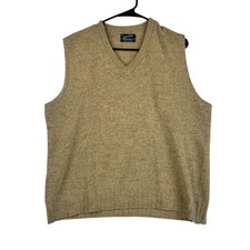Vintage Puritan Sweater Vest Mens Extra Large Brown Wool Blend Pullover USA 90s