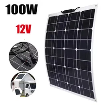 100W Flexible Mono Solar Panel 12V Solar Battery Charger For Camping Off-Grid
