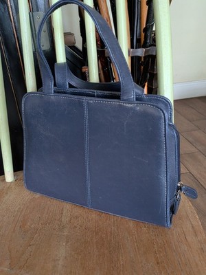 Marine Top Handle Vintage Dressing Handbag Simple Navy Bag