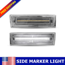 For Chevrolet K5 Blazer 1981-1991 Smoked White LED Front Side Marker Light 2pcs