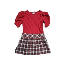 Vintage Girls Dress 6X Red Classmate Fashins