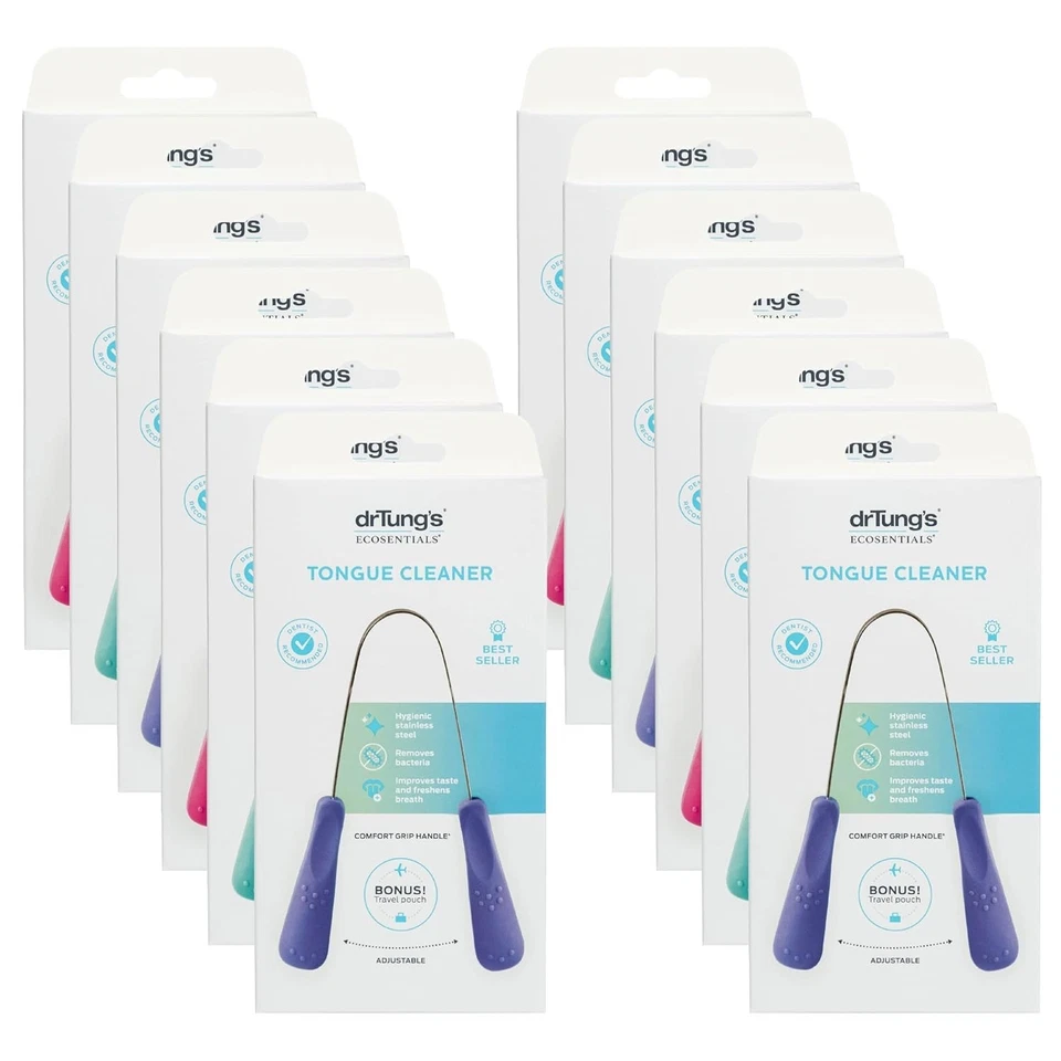 Stainless Steel Tongue Cleaner by DrTung - 12 Pcs - Image 3 of 4