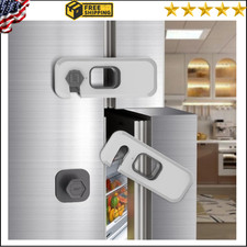 2Pk Fridge Locks Self-Adhesive Childproof Latch for Refrigerator, Cabinets, Oven